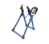 KiBcsLic Cavalletto Pieghevole per centrare Le Ruote della Bicicletta, cavalletto Professionale per la Manutenzione Stabile e la Riparazione delle Biciclette, Blu
