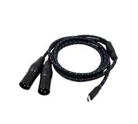 KiBcsLic Cavo da tipo C a 2 maschio per, laptop, robusto cavo per amplificatore di potenza stereo per amplificatore, altoparlante, mixer