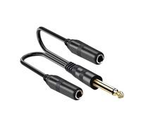 KiBcsLic Cavo Speaker Cavo Splitter Adattatore Y Stereo Connettore Jack Maschio a 2 Femmina PVC Adatto per Collegare Microfono Chitarra Mixer Cuffie Sistemi Au, Canale Singolo