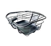 KiBcsLic Cestino Anteriore per, Contenitore per Oggetti Vari, Decorazione, Cestino Portaoggetti in Ferro Resistente per Bicicletta, Porta Bici P, Nero