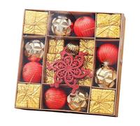 KiBcsLic Christmas Balls Set di Ornamenti Natalizi Pendenti Decorativi per Albero Palline Infrangibili in Pp Charm Pendenti Semplice Da Appendere Adatto per Co, Oro