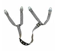 KiBcsLic Cinghia Mentoniera a Y Tessuto Intrecciato Cinghia Casco con Attacchi Robusto Accessorio Protettivo, Bianco E Nero, Cinturino Sottogola A Y Con Foro Orizzontale E Fibbia Singola