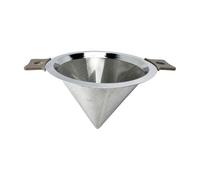 KiBcsLic Colino a Forma di Cono in Acciaio Inox a azione Fine Colino con Orecchie Laterali Resistente Ruggine Utensile da, Monostrato