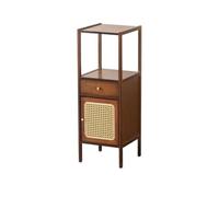 KiBcsLic Colonna Portapiante con Pannello in Rattan Salvaspazio Scaffale con Ripiani Semplice Scaffale Portapiante per Balcone Coperto, 31 31 87, Colore Originale