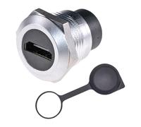 KiBcsLic Connettore Passante Rotondo Femmina-Femmina, modulo di accoppiamento Display per Estensione interfaccia di Trasmissione Dati di Rete, Argento