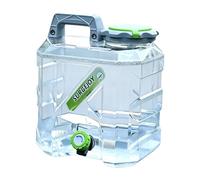 KiBcsLic Contenitore Acqua con Rubinetto Trasportabile Secchio per Campeggio Pompa Manuale Bocchetta Portatile Bidone Multiuso in PP Adatto a Picnic Viaggio, 10 Litri