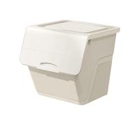 KiBcsLic Contenitore per Giocattoli Baule di Stoccaggio Cassapanca per Bambini Armadio Organizzatore con Capacità Da 56L E Montaggio Facile Adatto per Giocatto, Beige, Taglia unica bambino