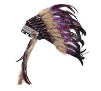 KiBcsLic Copricapo di Piume Indiane, Cappello Indiano Americano per Feste di Carnevale