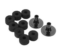 KiBcsLic Copripiatti E Cuscinetti per Supporti per Piatti - Set di Accessori - Sostituzione Professionale - Facile Montaggio, Nero