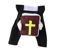 KiBcsLic Costume Halloween per Animali Domestici Abbigliamento Cosplay da Prete per Puppy E con Materiale Poliestere Confortevole Indumenti Festa Passeg, M
