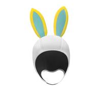 KiBcsLic Cuffia Subacquea Cappuccio Muta Cuffia Termica Cuffia Surf Neoprene 3mm con Cinturino Sottogola Orecchie Fantasia Adatta per Donne Uomini Subacquei Sp, Bianco Blu