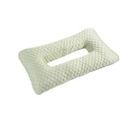 KiBcsLic Cuscino per Piercing con Design a Foro Sostegno per Orecchio per Dormienti Laterali Cuscino Ergonomico in Poliestere Adatto per Viaggio Casa E Lavoro, Verde