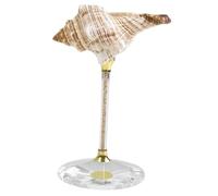 KiBcsLic Da Vino Bicchiere da Spiaggia Coppa da Festa da Collezione Lavorato a Mano con Adatto per Cerimonie a Tema Marino E, Base in Oro Conchiglia
