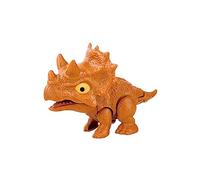 KiBcsLic Dinosauro da Dito Giocattolo Mordicchiante, Figura D'azione Creativa con Arti Flessibili E, Pupazzo a Mano di Animale per Bambini, Regalo D, Triceratopo Marrone