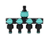 KiBcsLic Distributore D'acqua a 5 Vie Regolabile Collettore con Valvole di Intercettazione Universale Sdoppiatore per Giardino, Blu