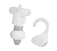 KiBcsLic Distributore di Accessori per Doccia con Gancio Appeso Invertito E Pressa per Sacchetti di Ricarica, Grigio