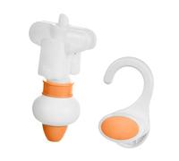 KiBcsLic Distributore di Accessori per Doccia con Gancio Appeso Invertito E Pressa per Sacchetti di Ricarica, Orangina