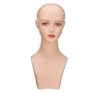 KiBcsLic Espositore per Manichino con Testa di Manichino Realistico con Spalla per La Realizzazione di, Piccolo Rossetto