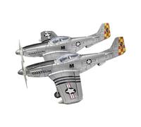 KiBcsLic Fighter Modellini Aerei Kit Assemblaggio DIY Aeroplano Artigianale Materiale PP Facile da Montare Adatto a Bambini Adulti Decorazione, Cavallo d'Argento