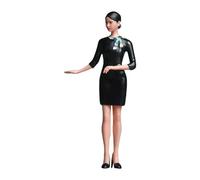 KiBcsLic Figura in Miniatura in 1:24, Decorazione per Micro paesaggi, Aereo in Miniatura, Assistente di Volo, Cameriere, Statuetta.