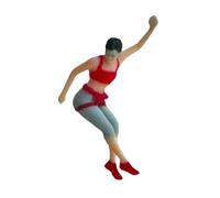 KiBcsLic Figurina in Miniatura Modellino Umano in Resina Oggetto per Paesaggi Statuetta per Modellismo E Decorazione per Scrivania Arrampicatore Adatto a Idee, Rosso
