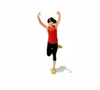KiBcsLic Figurine Dipinte a Mano 1:64 Aspetto Realistico Miniatura Resina Dipinta a Mano Dettagliato Decorazione da Collezione per Collezionisti, Rosso, Nero, Giallo