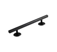 KiBcsLic Fingerboard Rail Professionale in Acciaio Inox Base Appesantita Rod Quadrato Accessorio per Allenamento E Sviluppo Abilità Adatto a Sessioni Fingerboa, Nero 20 Cm X 1.2 Cm