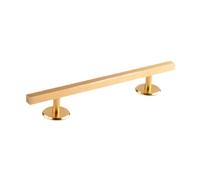 KiBcsLic Fingerboard Rail Professionale in Acciaio Inox Base Appesantita Rod Quadrato Accessorio per Allenamento E Sviluppo Abilità Adatto a Sessioni Fingerboa, Oro 15cmx1.2cm