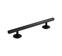 KiBcsLic Fingerboard Rail Professionale in Acciaio Inox Base Appesantita Rod Quadrato Accessorio per Allenamento E Sviluppo Abilità Adatto a Sessioni Fingerboa, Nero 15cmx1.2cm