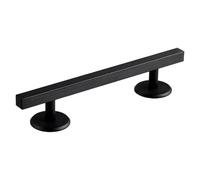 KiBcsLic Fingerboards Rail Solido Metallo Accessori Finger Skateboard Supporto Professionale Superficie Liscia Lega Alluminio Resistente Adatto a Gioco Educati, Nero Quadrato