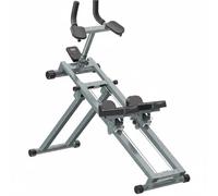KiBcsLic Fitness Climbing Machine Macchina Arrampicata Step Climber Addominali 3 in 1 per Allenare Gambe Addome Schiena con, Aggiornato, Ispessito, Grigio Argento, Multifunzione Tre In Uno, Con Timer