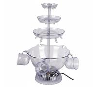 KiBcsLic Fontana Bevanda da Tavolo con 5 Bicchieri, Dispenser per Champagne a 4 Livelli Self-Service, Fontana di Vino per Pub, Matrimoni, Feste in Casa e Feste di Compleanno