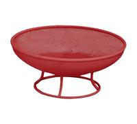 KiBcsLic Fruttiera Portafrutta con Piedistallo Cesto Decorativo Piatto Da Portata E Alzatina con Linee Morbide Adatto per Tavolo Da Pranzo E Buffet, Rosso