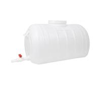 KiBcsLic Fusto Orizzontale in HDPE per Alimenti | Compatto, Fusto da 100 Litri con Coperchio e Maniglie, Ergonomico, Serbatoio D' Portatile con Rubinetto, per