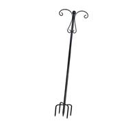 KiBcsLic Gancio Pastorale Doppio con Design a Due Palo da Giardino per Sospensione Fiori Gancio per Nido Uccelli Stand per Piante da Esterno Adatto per, 193 Centimetri