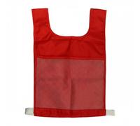 KiBcsLic Gilet Didattico con Tasche Pettorina Educativa per Apprendimento per Bambini in Materiale Durevole per Uso in Interni Ed Esterni con Carte, Red