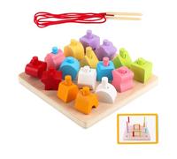 KiBcsLic Giocattoli di Abbinamento Dei Colori per Bambini di 1, 2 E 3 Anni, Gioco di Impilamento con 16 Blocchi