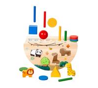 KiBcsLic Giocattoli Educativi in legno per Lo Sviluppo Dell'immaginazione E L'apprendimento Precoce Dei Bambini Da 1 a 3 Anni.