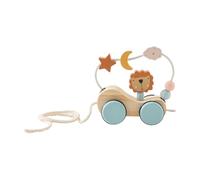 KiBcsLic Giocattolo in Legno Da Tirare E Spingere, Regalo di Compleanno, Giocattolo in Legno con Ruote a Forma di Animale per Bambini di 1, 2, 3 E 4 Anni, Come immagine, Piccola macchina del leone