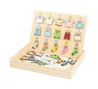 KiBcsLic Gioco di Abbinamento di Forme E Colori per Bambini, Apprendimento Della Coordinazione Occhio-mano per Appendere I Vestiti