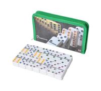 KiBcsLic Gioco di Double Six da 28 Pezzi con Sacchetto Organizer, Ideale Come o Gioco da Tavolo con Numeri per Ragazzi e Ragazze, Verde