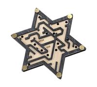 KiBcsLic Gioco in Legno Gioco da Tavolo Puzzle Manuale Rompicapo Educativo Stimola Coordinazione Mano-Occhio Adatto per Bambini Adulti, Esagono