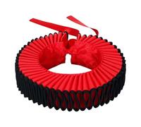 KiBcsLic Gorgiera con Collo Arricciato per Costume da Clown Elisabettiano E Accessori per La Fotografia, Rosso Nero
