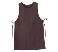 KiBcsLic Grembiule Grande con Pettorina per Bar, Saloni di Bellezza, Manicure, Abbigliamento Da Lavoro, Marrone