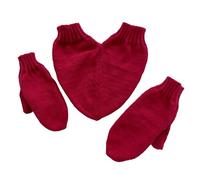 KiBcsLic Guanti per Coppie per Tenersi per Mano Set di Muffole Invernali Lavorate a Maglia con Design Unico E Caldo Adatto per Passeggiate Romantiche E Sport, Rosso