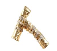 KiBcsLic Guanti Senza Aderenti Mezzi Guanti | Leggeri, Resistenti, per Cosplay, Halloween, Oro