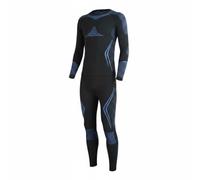 KiBcsLic Intimo Termico Uomo Completo Sottotuta Base Layer Compressione Traspirante Morbido Elasticizzato in Poliestere Nylon Spandex Adatto Palestra Sport, Blu, Nero E Blu, M