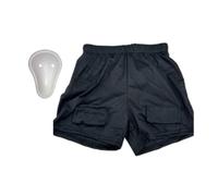 KiBcsLic Jockstrap Hockey Pantaloncini Sportivi Protettivi Compressione con Due Tasche Tessuto a Rete Traspirante Cintura Elastica Apertura Frontale Adatti per, M with Cup