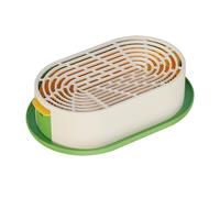 KiBcsLic Kit di Avviamento per La di Erba Gatta con Ciotola per Germogli, Verde E Giallo