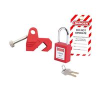 KiBcsLic Kit di blocco e disattivazione dell'interruttore automatico, set di chiavi e serratura per dispositivo di blocco di manutenzione